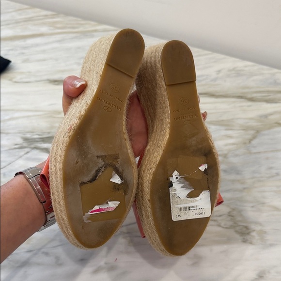 Valentino Women's Coral Wedge Sandals Size 36 - Picture 7 of 8